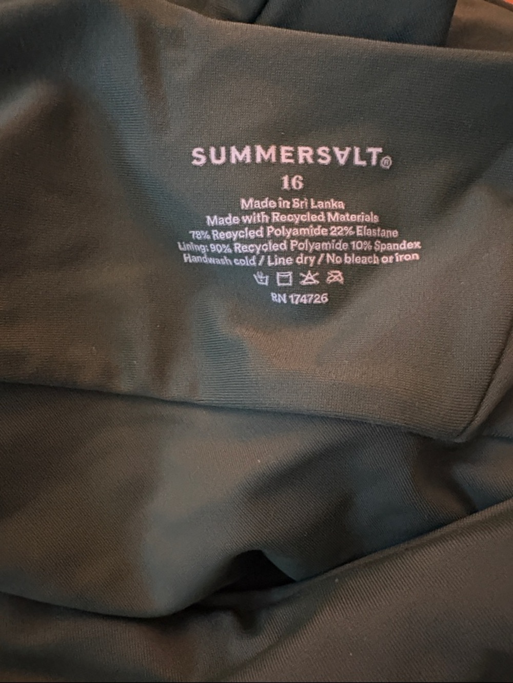 summersalt One-Shoulder Olive Green Swimsuit - Picture 4 of 8